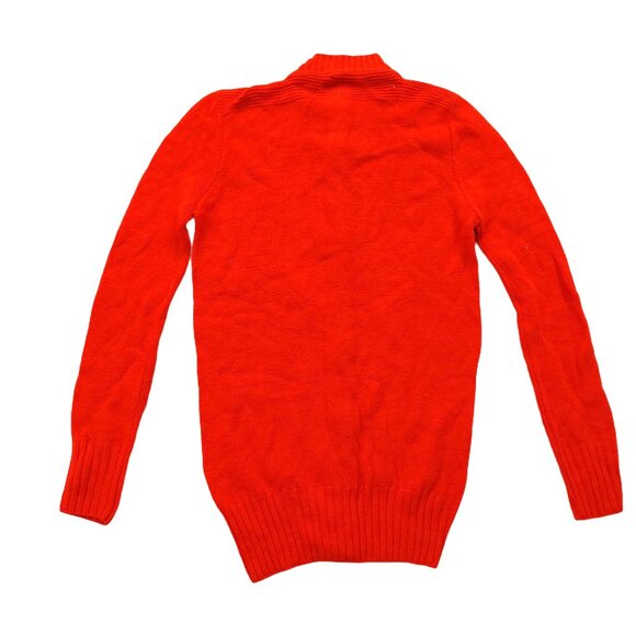 Pure Vintage 1940s-1950s Long Sleeve Red Knit Cardigan Sweater - Picture 4 of 7